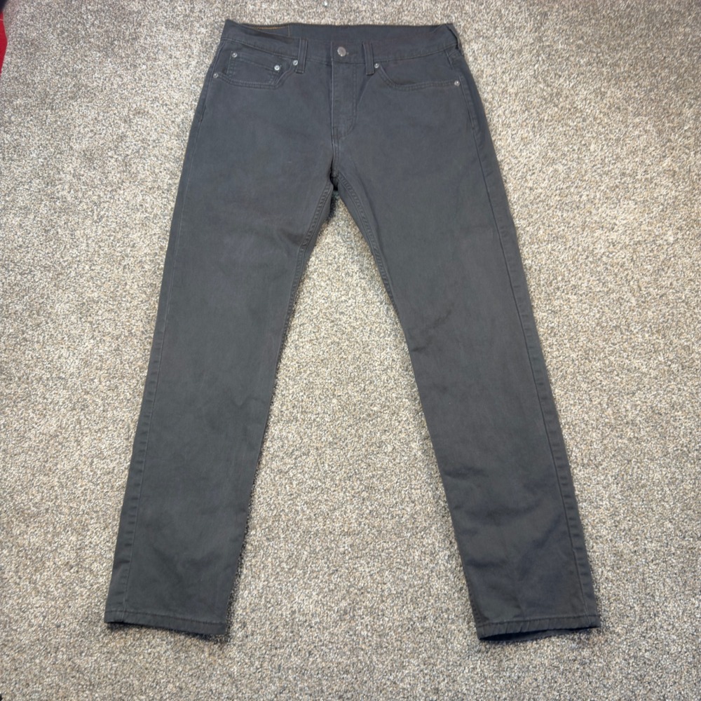 Levi Strauss 502 Taper Fit Pants Mens 31x32 Charcoal Gray Regular Taper Jeans